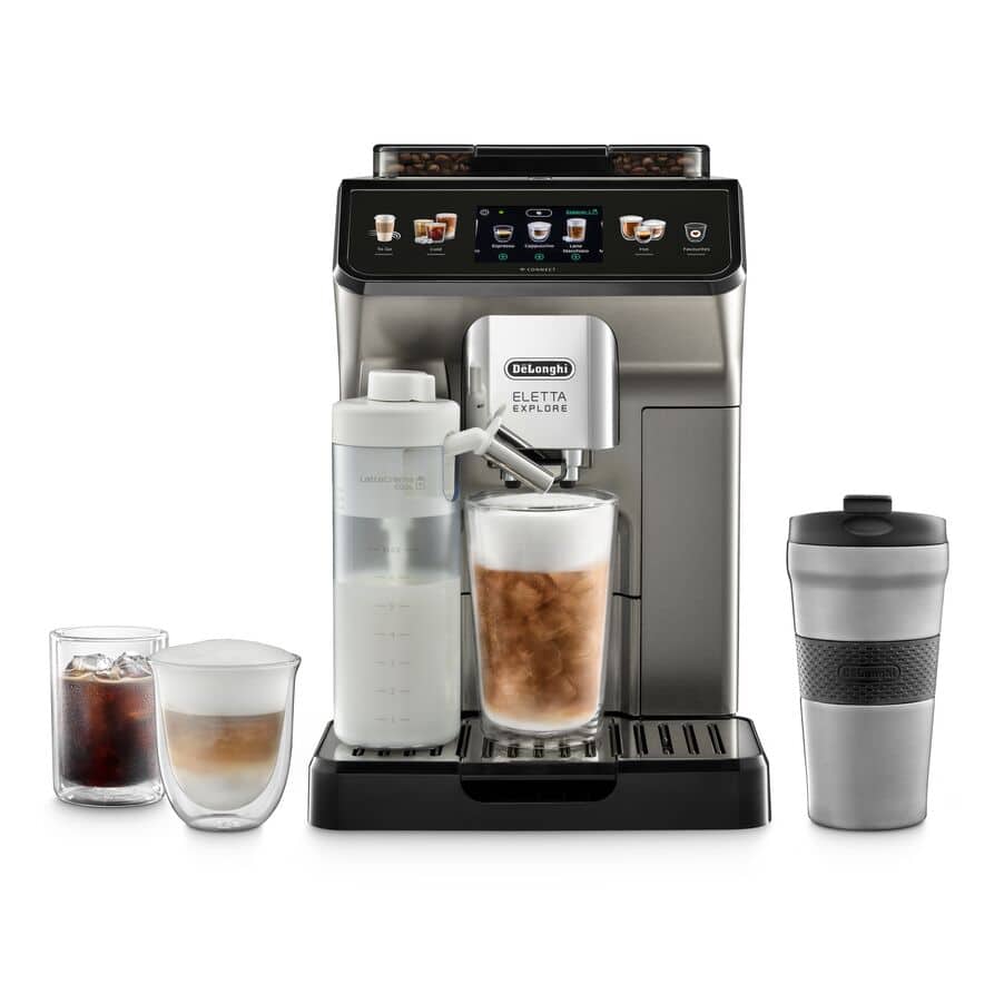 De’Longhi Eletta Explore ECAM450.86.T bean-to-cup machine in titanium black