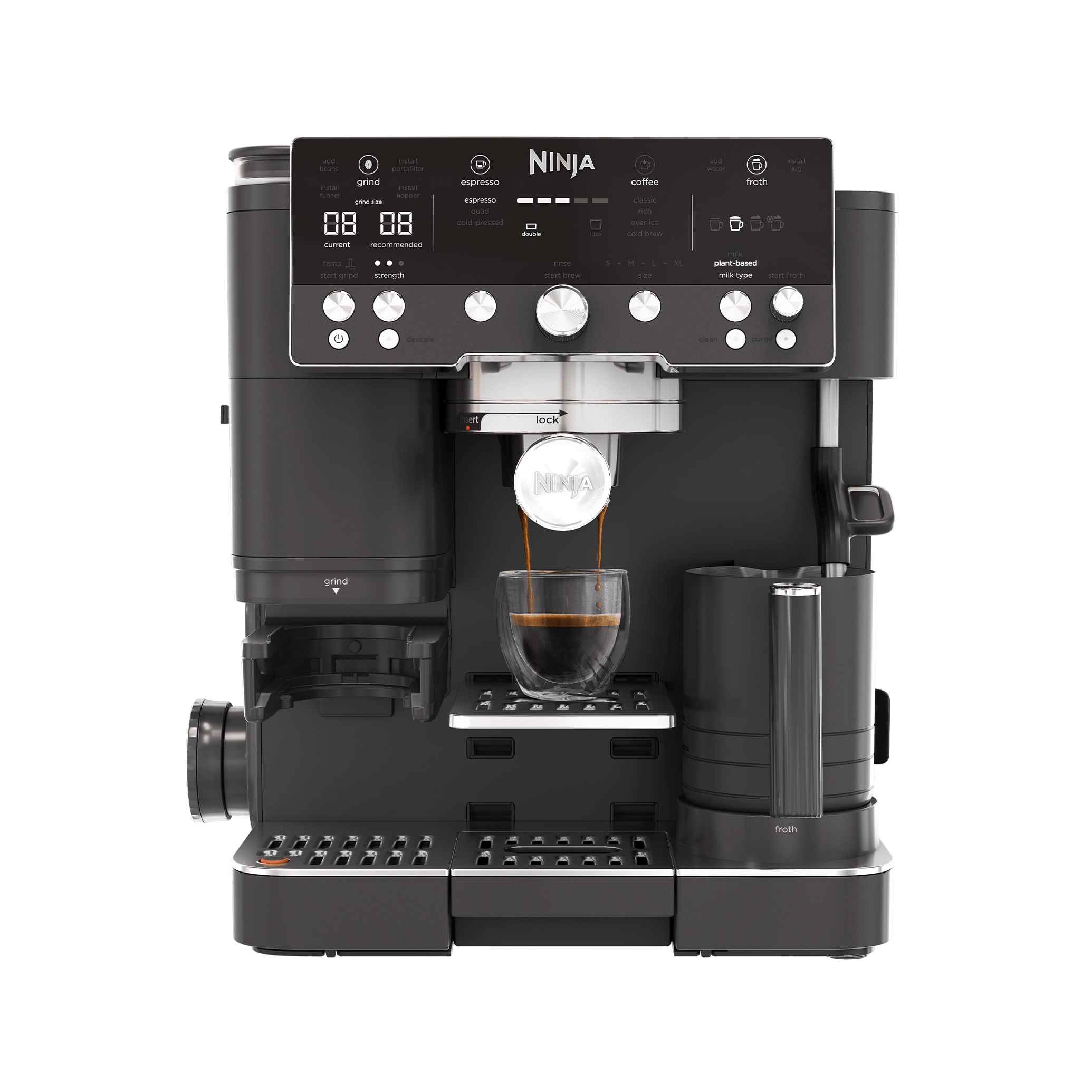 Ninja Luxe Café Premier ES601UK in black and stainless steel