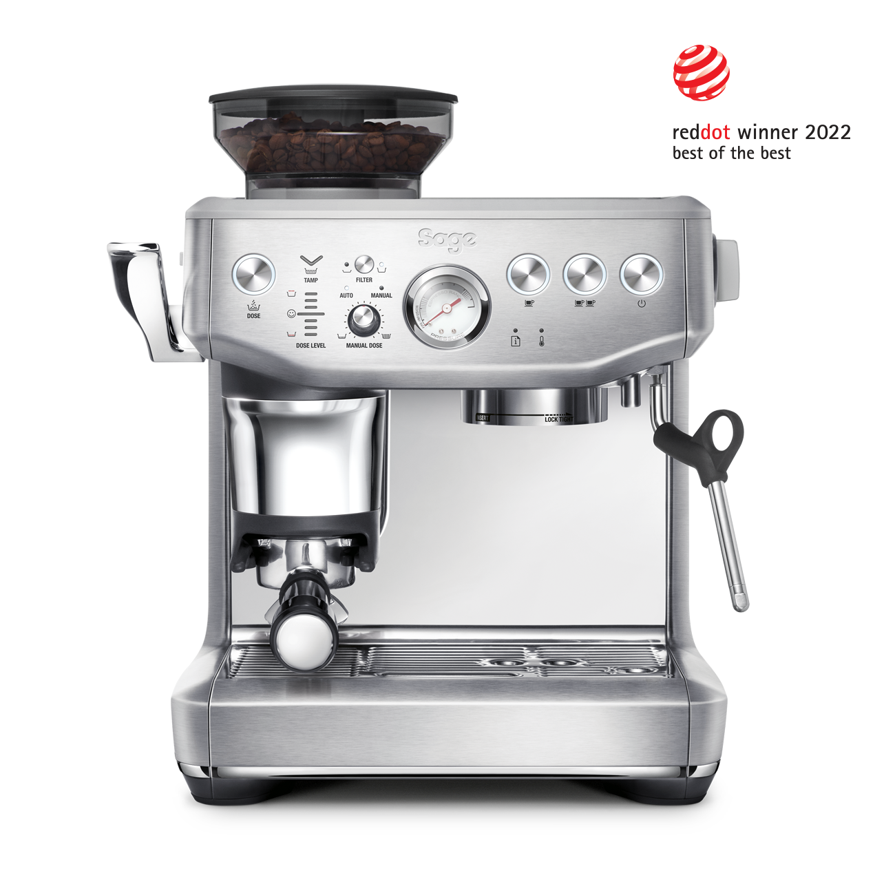 Sage Barista Express Impress SES876 in brushed stainless steel